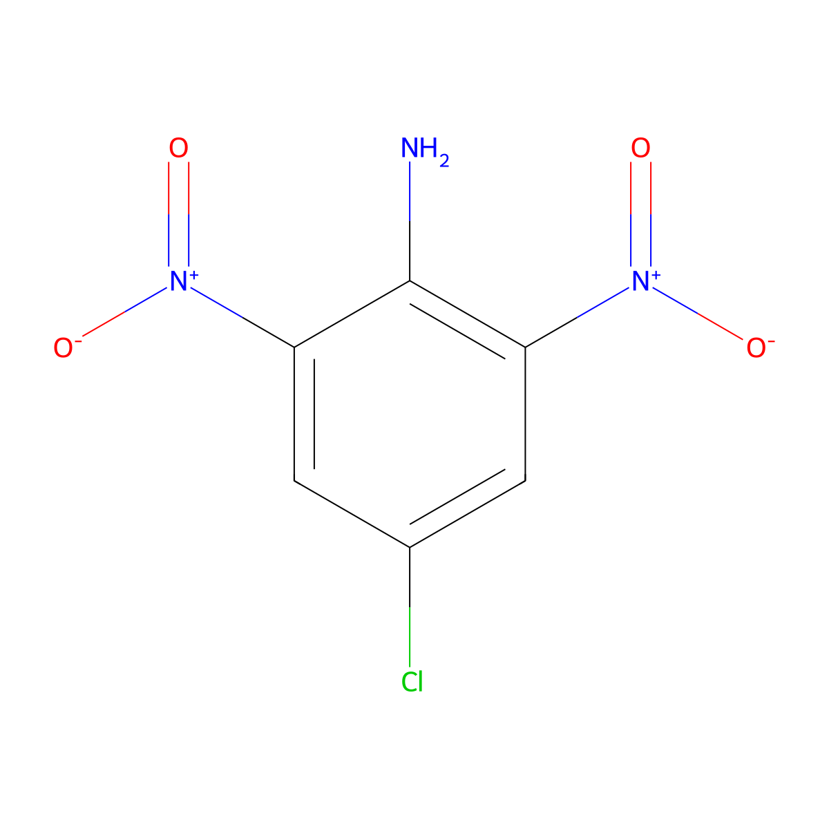 4-Chloro-2,6-dinitroaniline molecular structure, CAS 5388-62-5