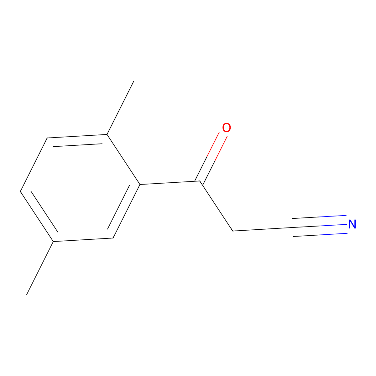 2,5-Dimethylbenzoylacetonitrile molecular structure, CAS 53882-93-2
