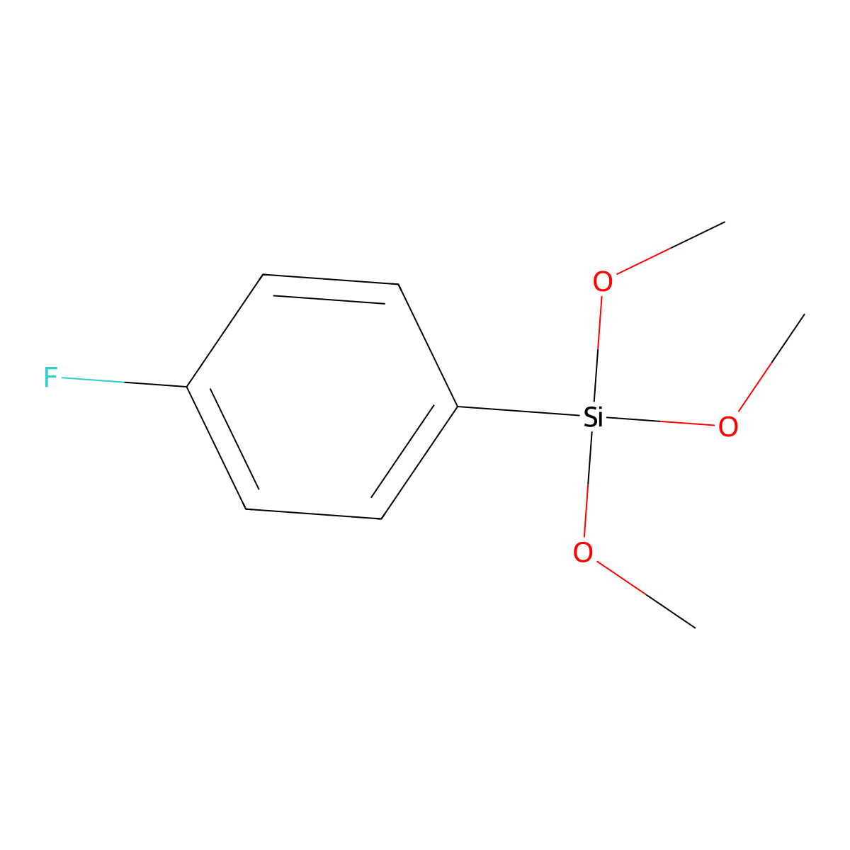 (4-Fluorophenyl)trimethoxysilane molecular structure, CAS 53883-61-7