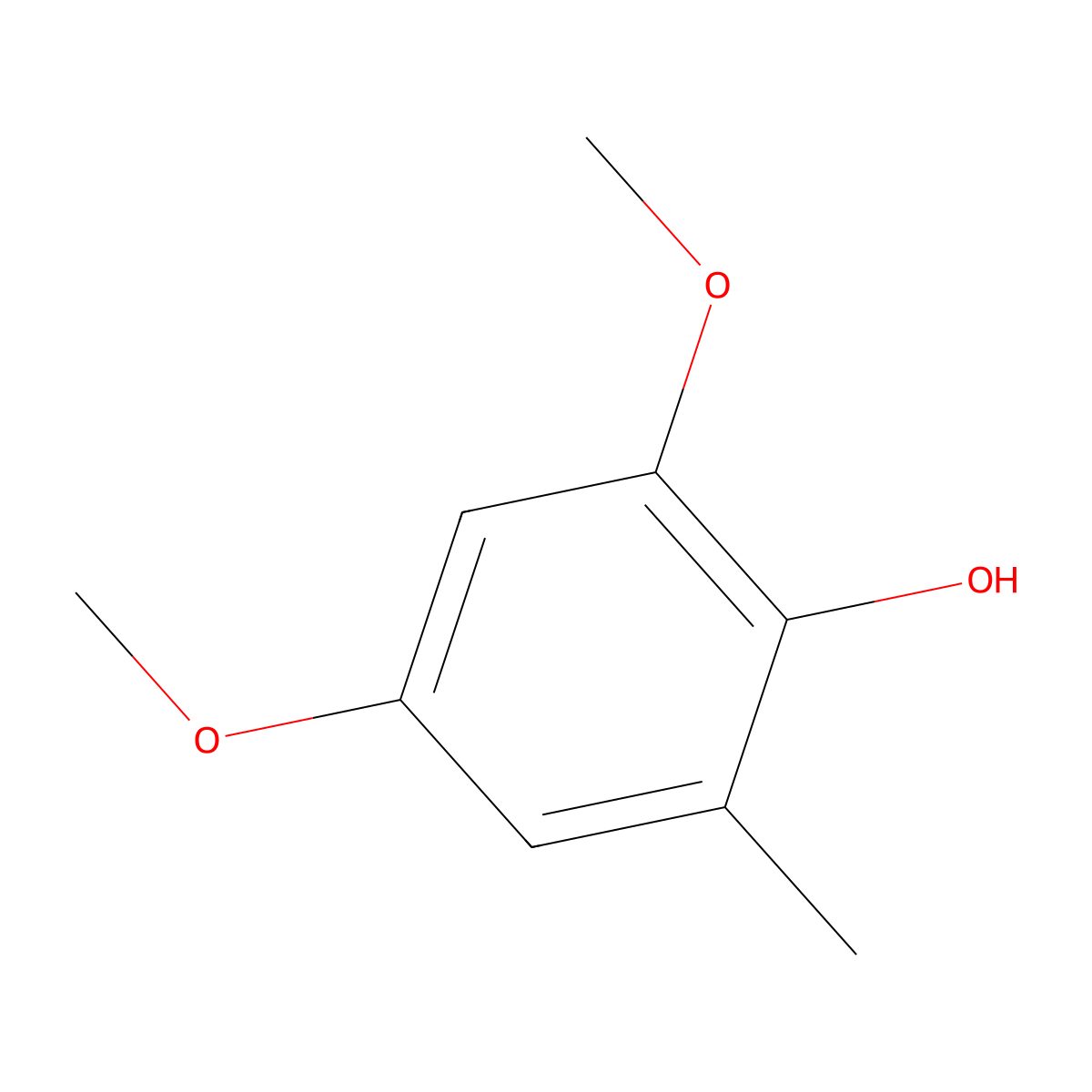 2,4-Dimethoxy-6-methylphenol molecular structure, CAS 53887-78-8