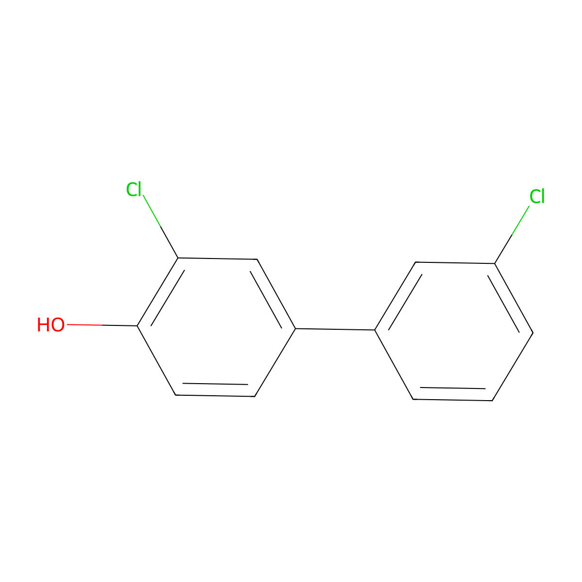 2-Chloro-4-(3-chlorophenyl)phenol molecular structure, CAS 53890-78-1