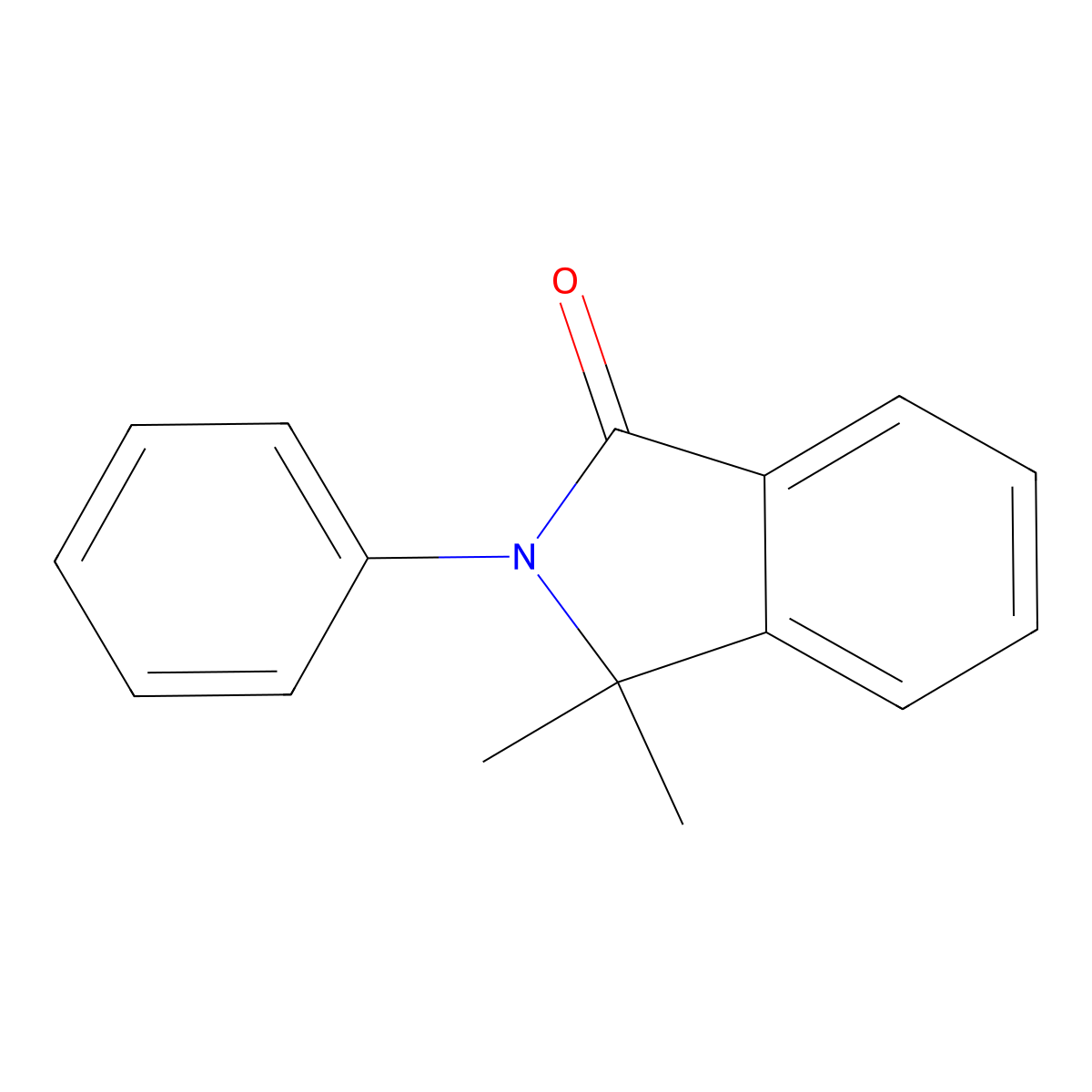 3,3-Dimethyl-2-phenylisoindol-1-one molecular structure, CAS 53890-83-8