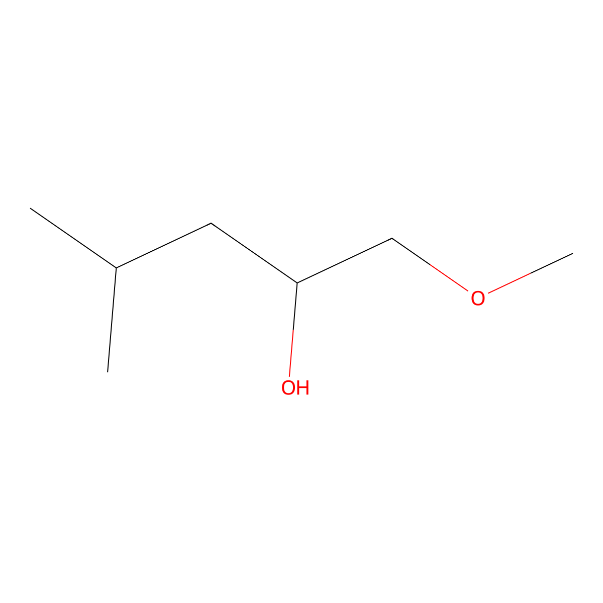 2-Pentanol, 1-methoxy-4-methyl- molecular structure, CAS 53892-33-4