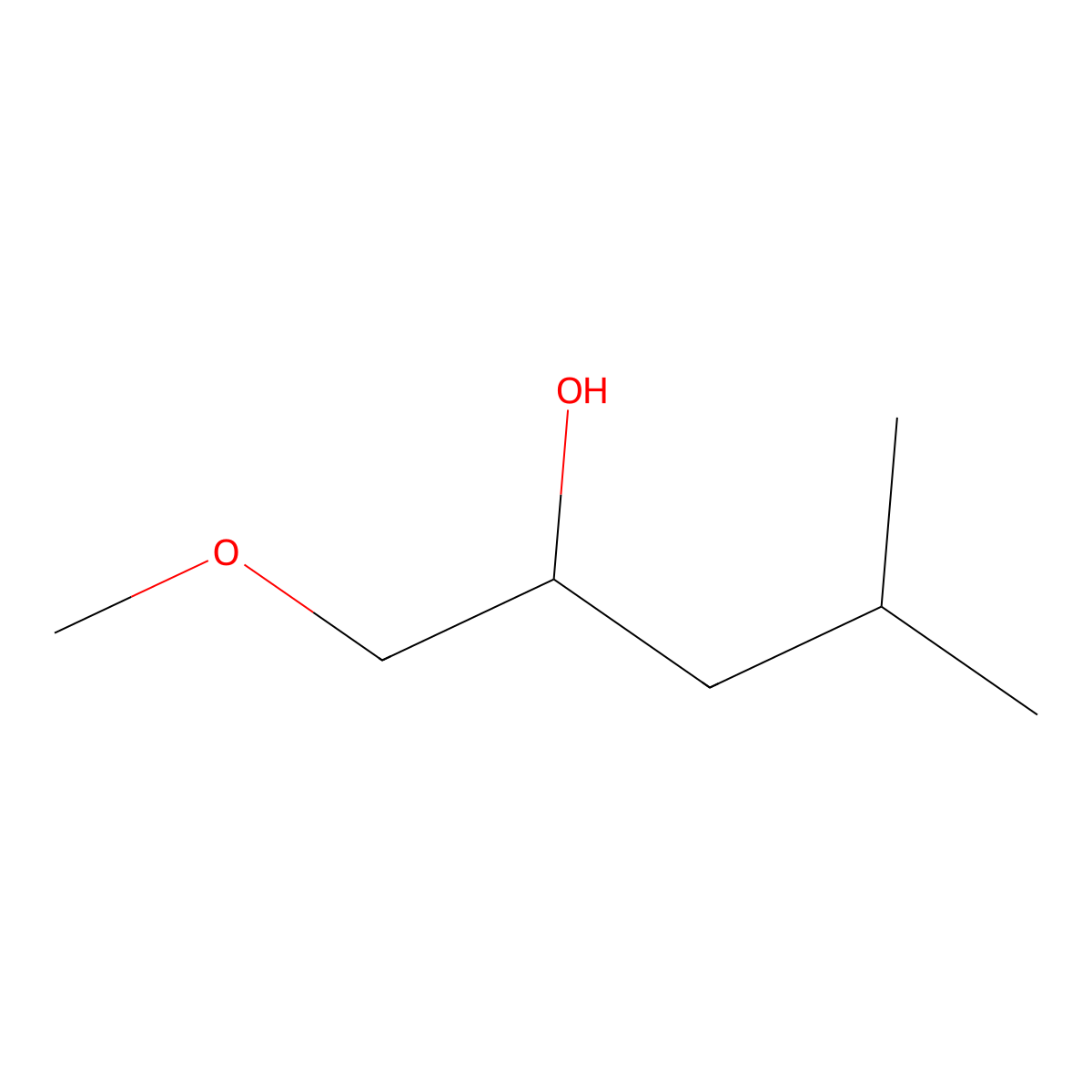 2-Pentanol, 1-methoxy-4-methyl- molecular structure, CAS 53892-33-4