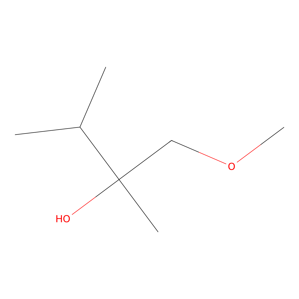 1-Methoxy-2,3-dimethylbutan-2-ol molecular structure, CAS 53892-35-6