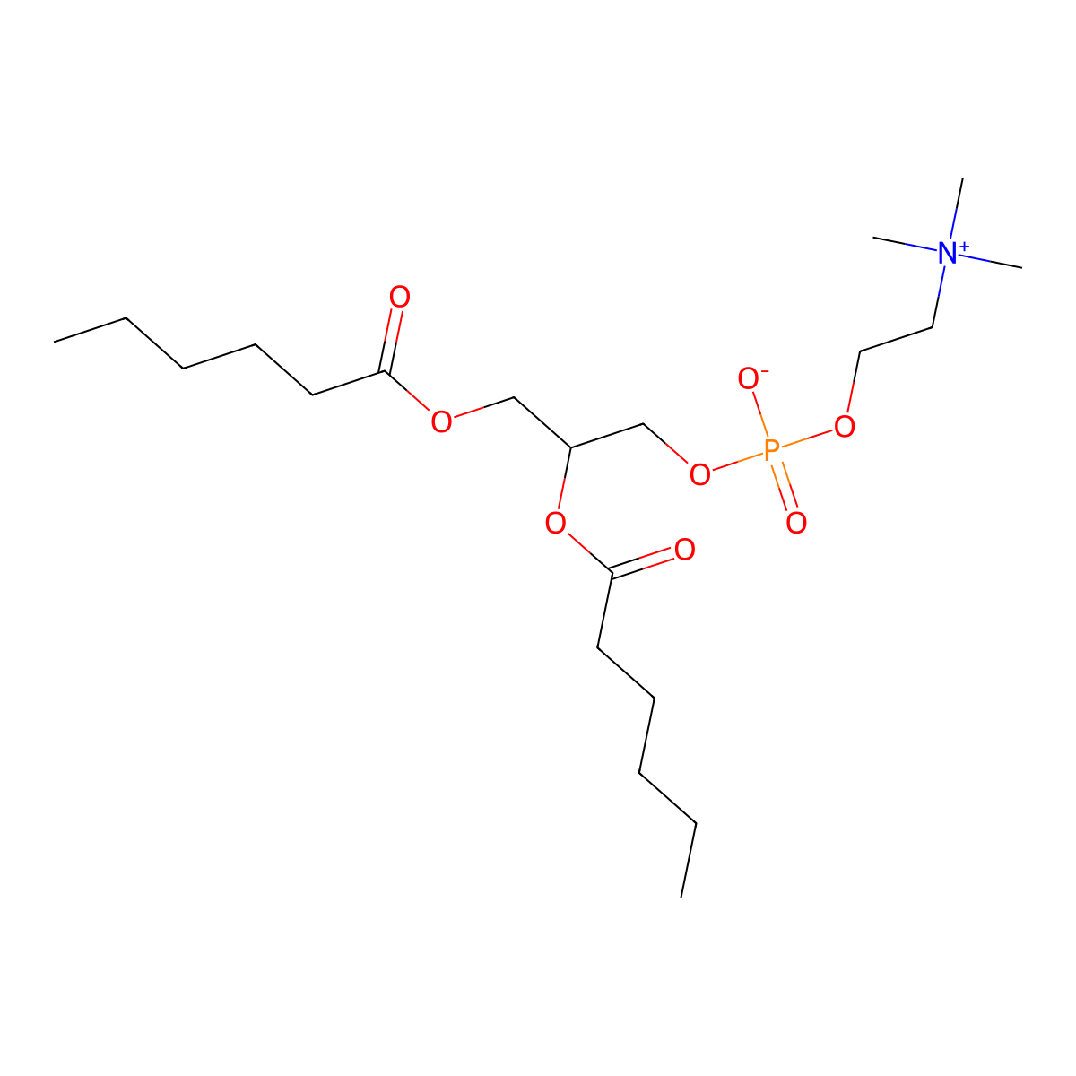 1,2-Hexanoylphosphatidylcholine molecular structure, CAS 53892-41-4