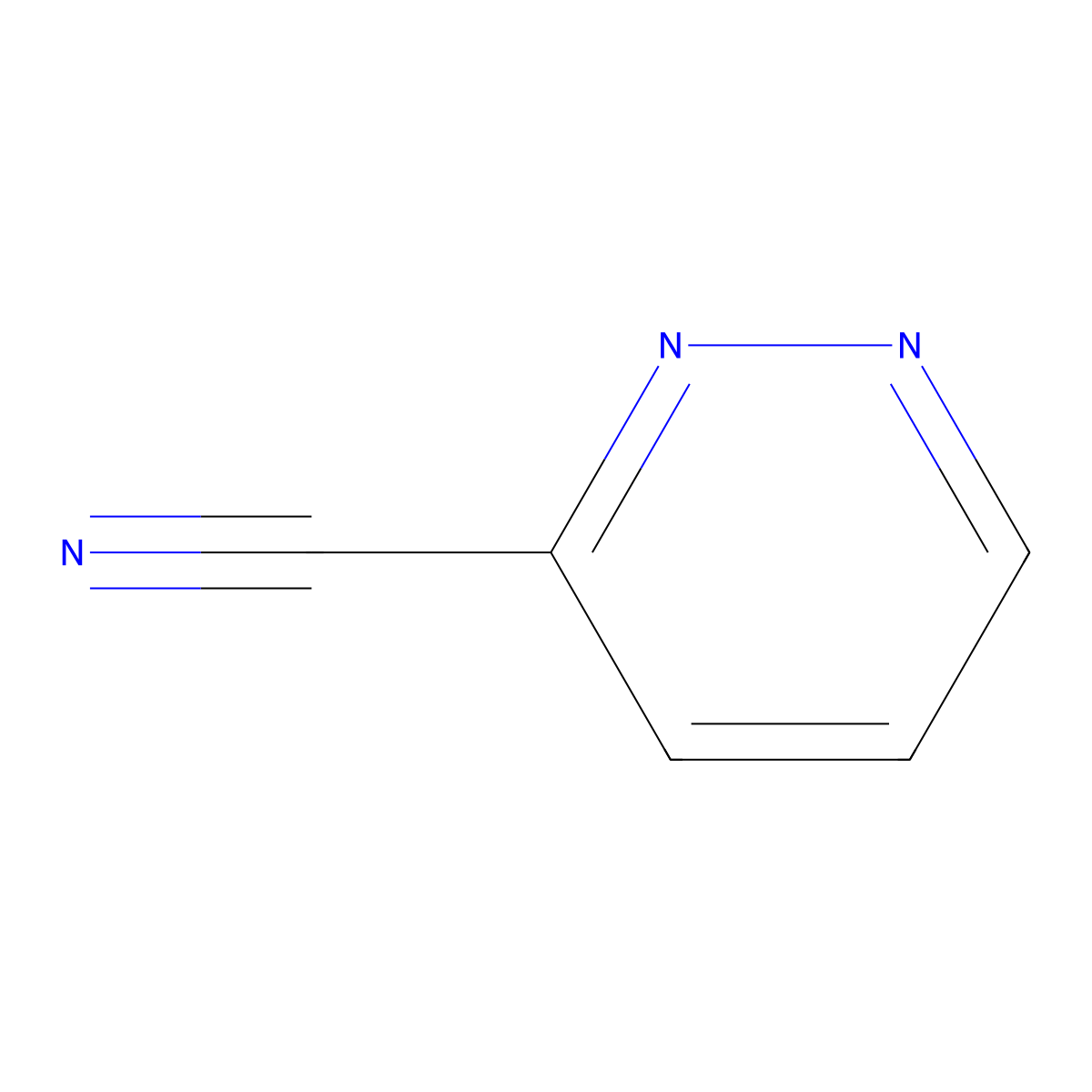 Pyridazine-3-carbonitrile molecular structure, CAS 53896-49-4