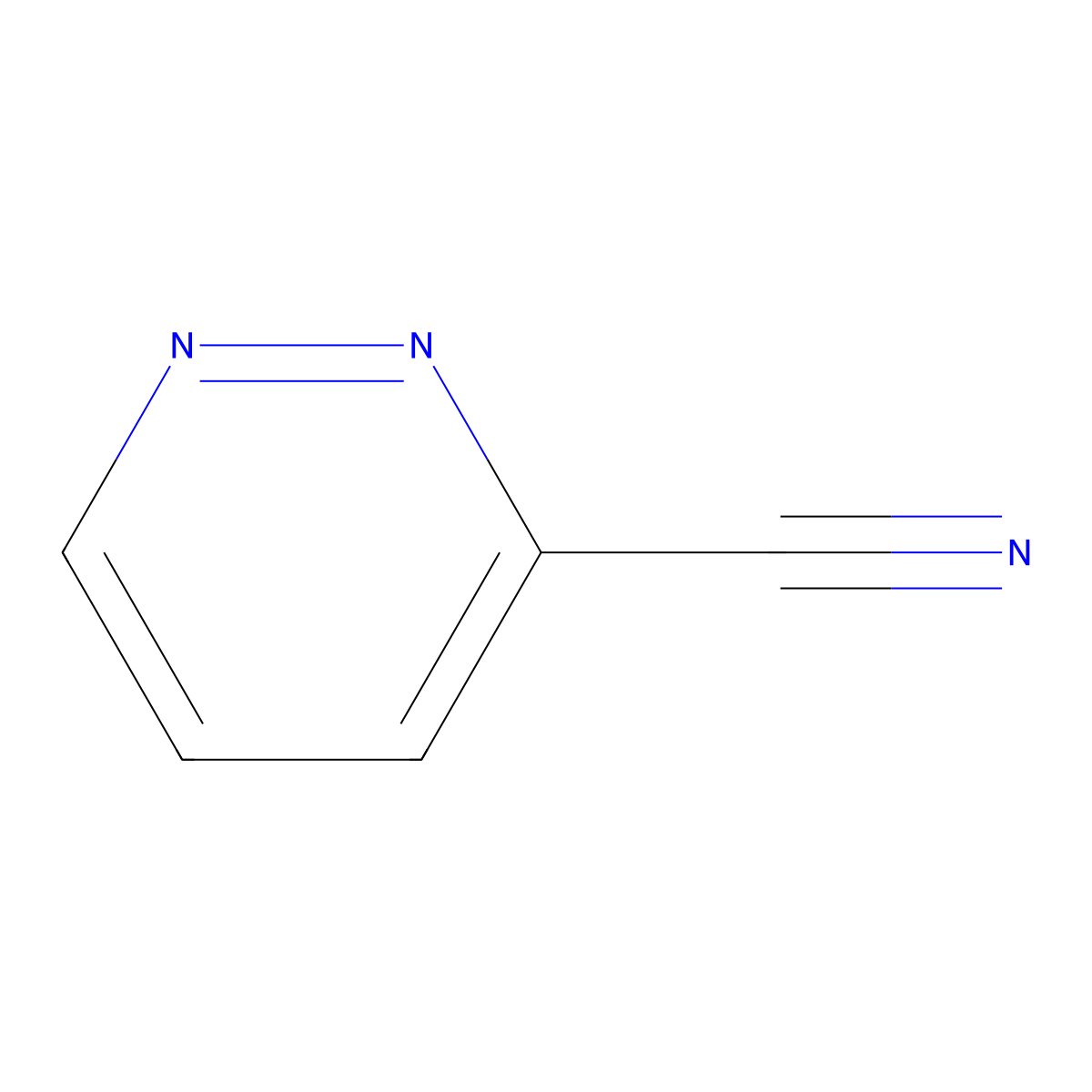 Pyridazine-3-carbonitrile molecular structure, CAS 53896-49-4