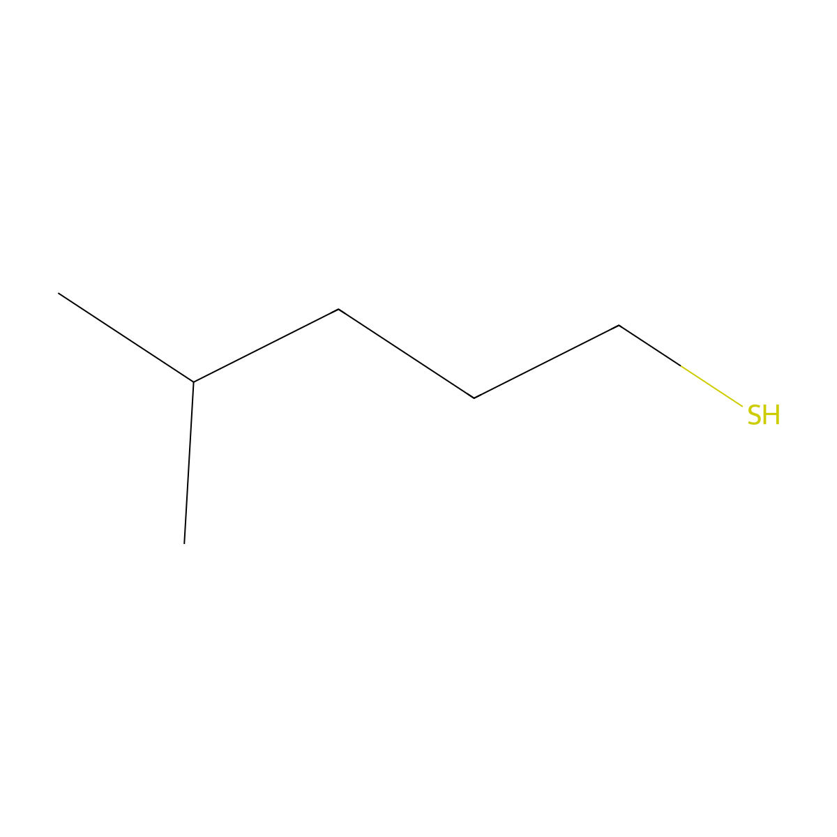 4-Methyl-1-pentanethiol molecular structure, CAS 53897-50-0