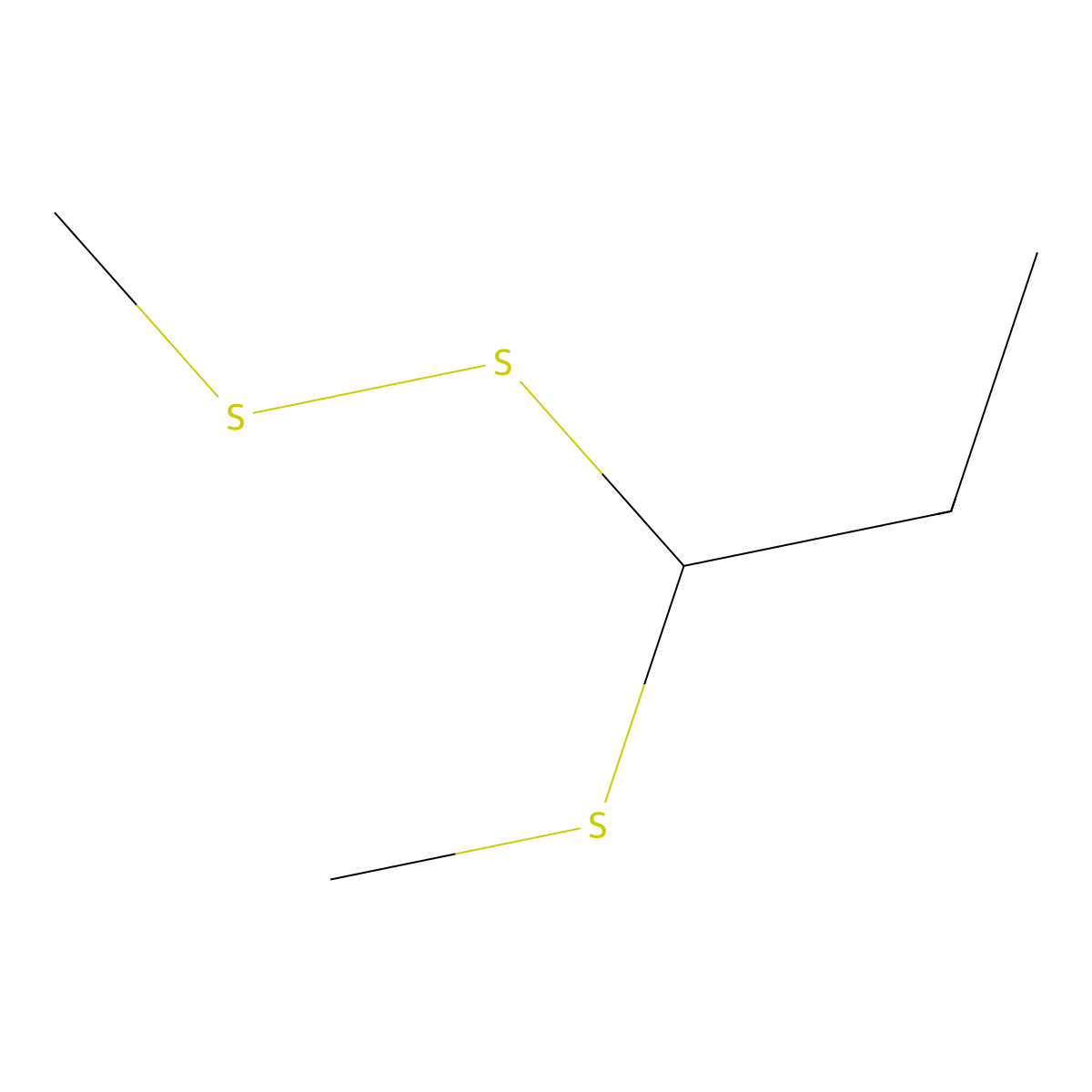 Methyl 1-(methylthio)propyl disulfide molecular structure, CAS 53897-66-8