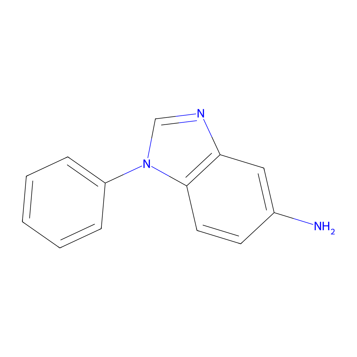 1-phenyl-1H-1,3-benzodiazol-5-amine molecular structure, CAS 53897-95-3