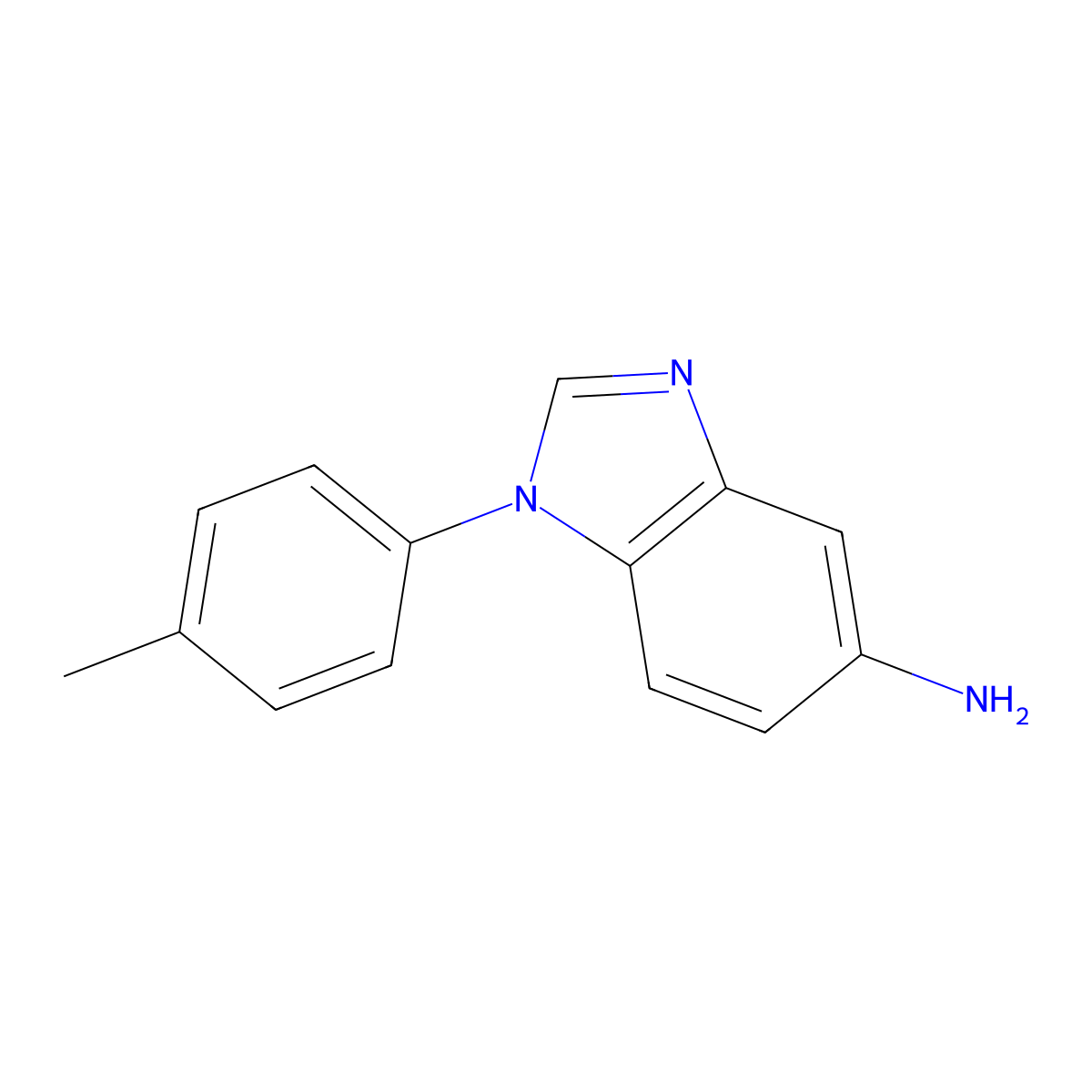1-(4-Methylphenyl)-1H-benzimidazol-5-amine molecular structure, CAS 53897-96-4