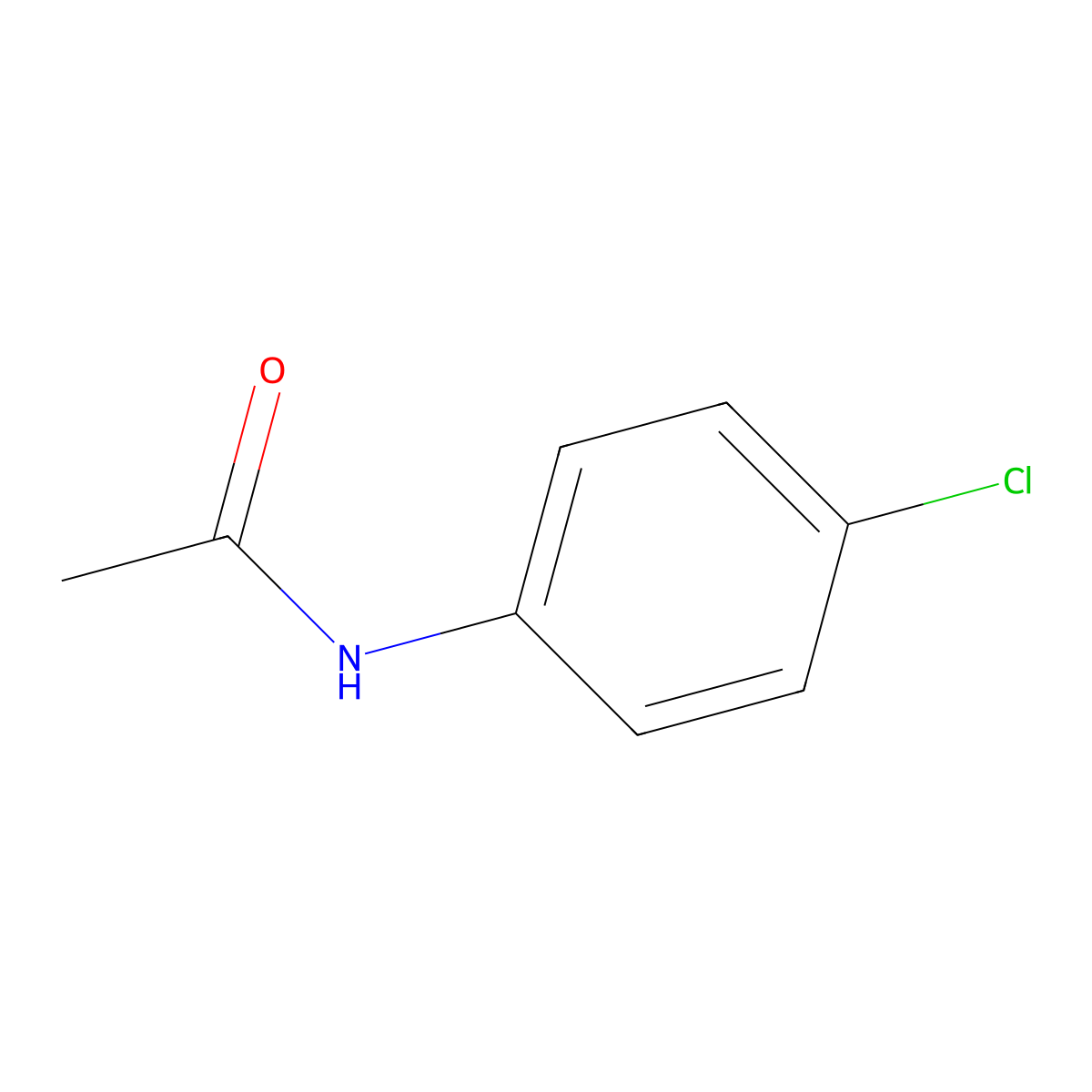 N-(4-Chlorophenyl)acetamide molecular structure, CAS 539-03-7