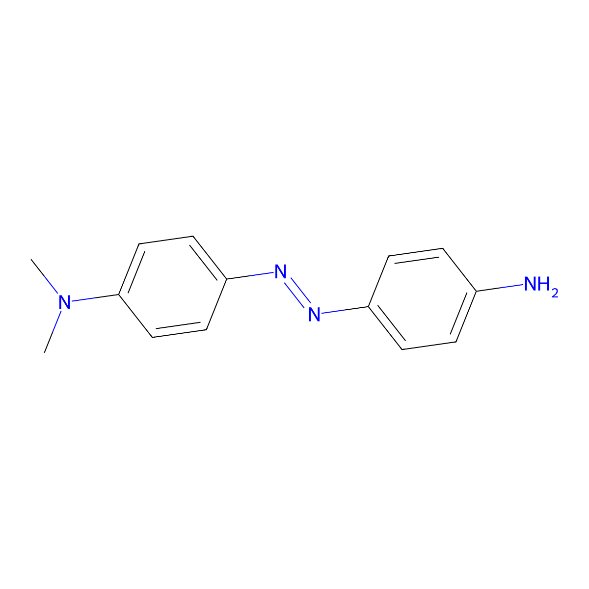 4-((4-aminophenyl)azo)-N,N-dimethylaniline molecular structure, CAS 539-17-3