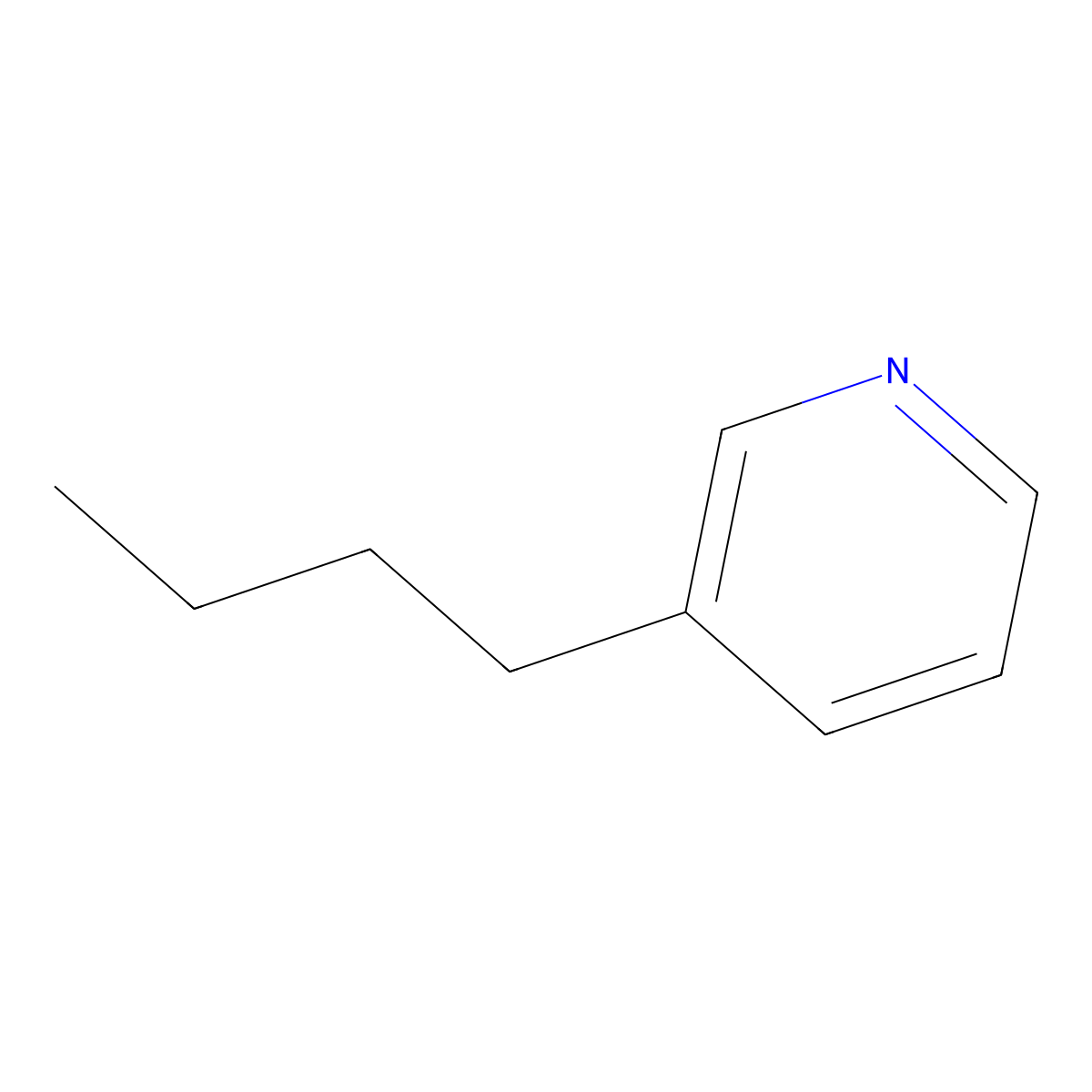 3-Butylpyridine molecular structure, CAS 539-32-2