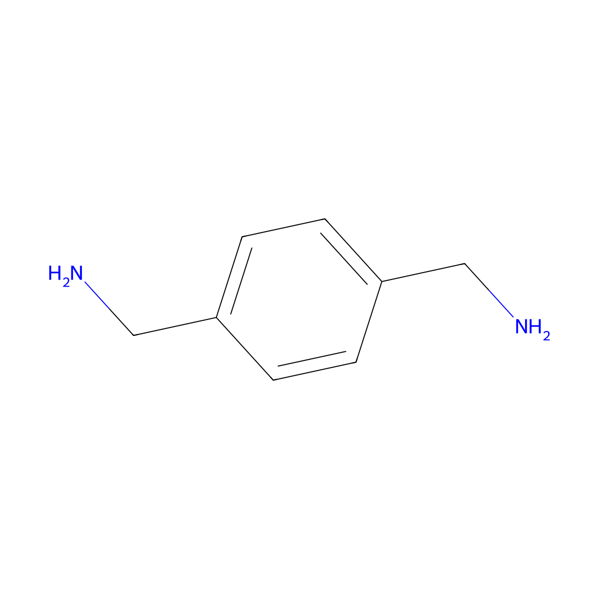 1,4-Benzenedimethanamine molecular structure, CAS 539-48-0