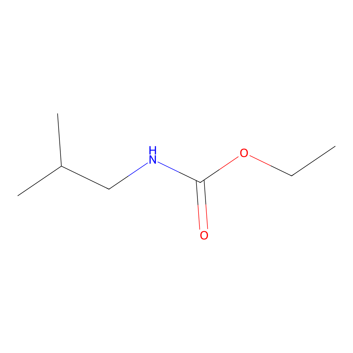 Isobutyl urethane molecular structure, CAS 539-89-9