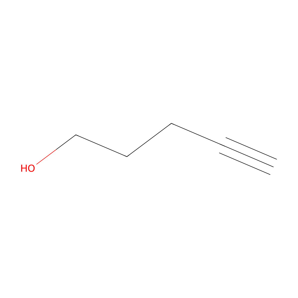 4-Pentyn-1-ol molecular structure, CAS 5390-04-5