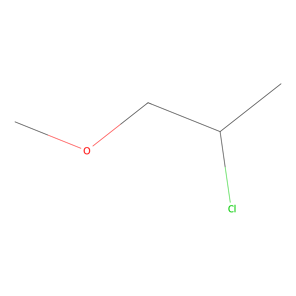 2-Chloro-1-methoxypropane molecular structure, CAS 5390-71-6
