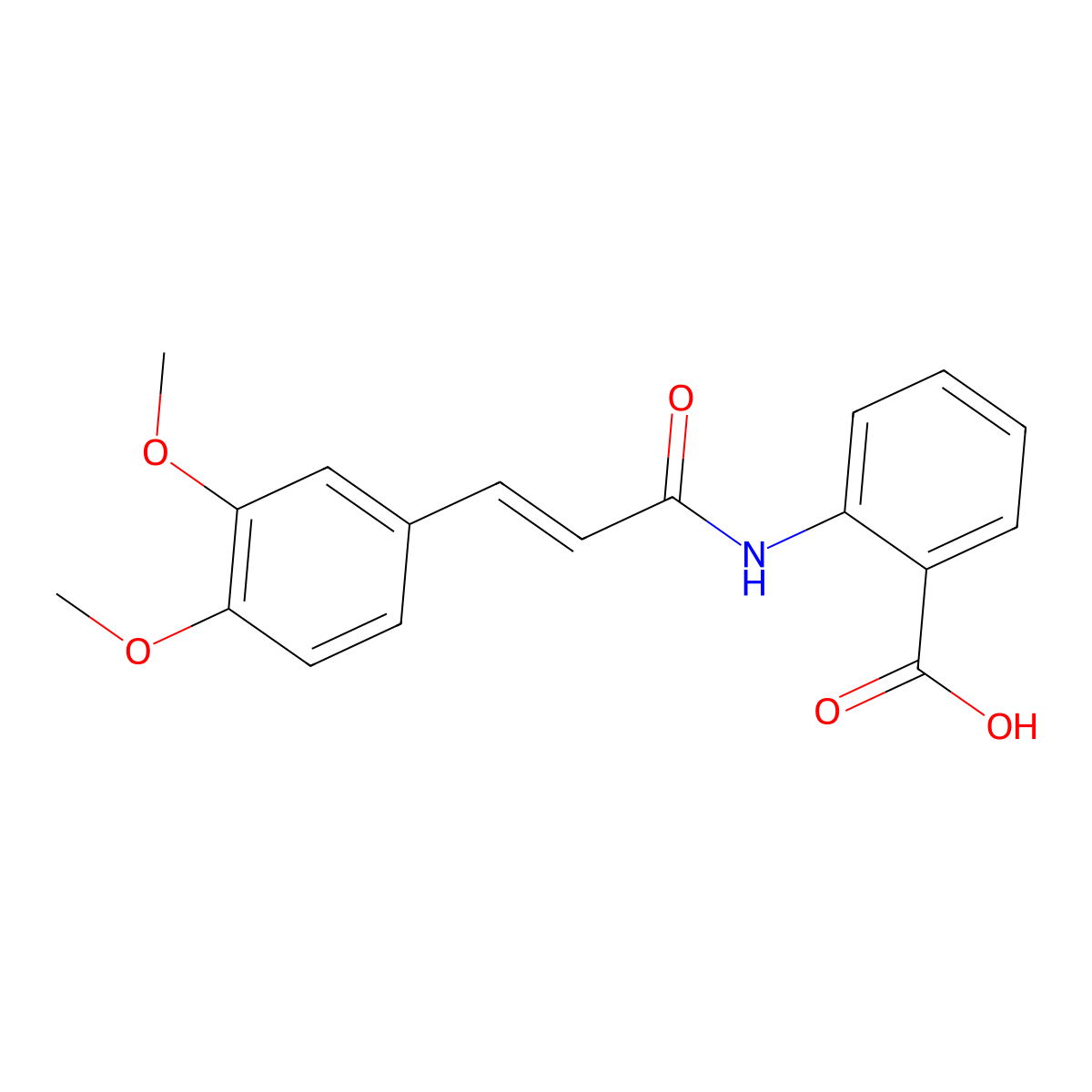 Tranilast molecular structure, CAS 53902-12-8