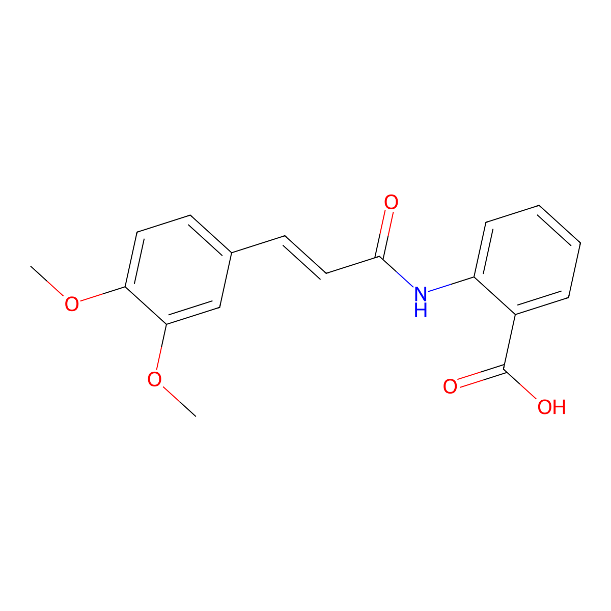 Tranilast molecular structure, CAS 53902-12-8