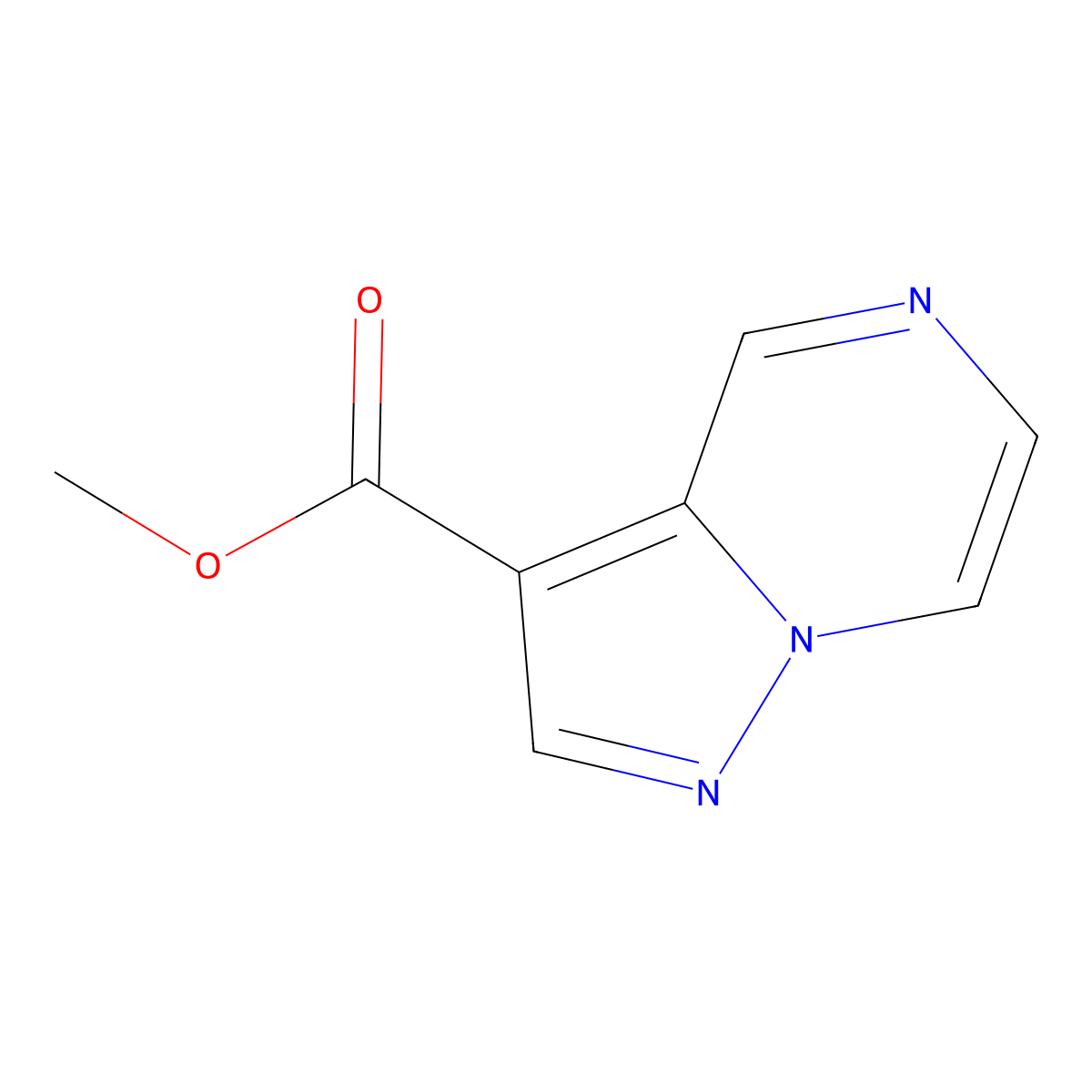 Methyl pyrazolo[1,5-a]pyrazine-3-carboxylate molecular structure, CAS 53902-64-0