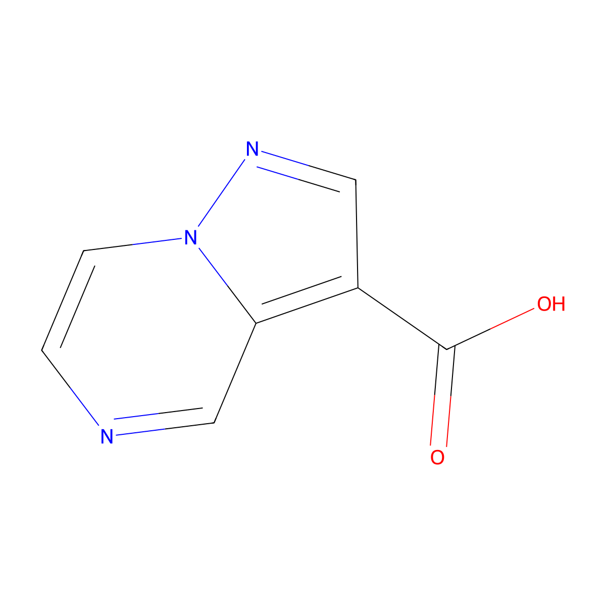 Pyrazolo(1,5-a)pyrazine-3-carboxylic acid molecular structure, CAS 53902-76-4