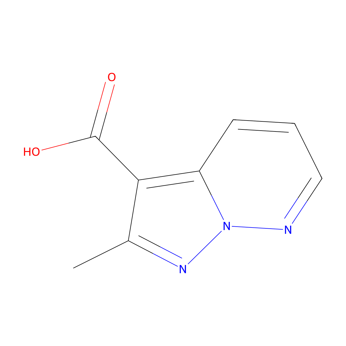 2-Methylpyrazolo[1,5-b]pyridazine-3-carboxylic acid molecular structure, CAS 53902-81-1