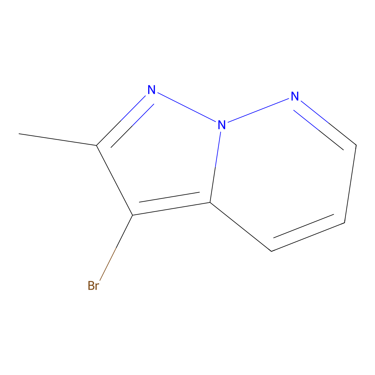 3-Bromo-2-methylpyrazolo[1,5-b]pyridazine molecular structure, CAS 53902-89-9