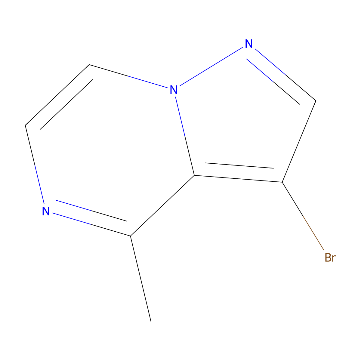 3-Bromo-4-methylpyrazolo[1,5-a]pyrazine molecular structure, CAS 53902-94-6