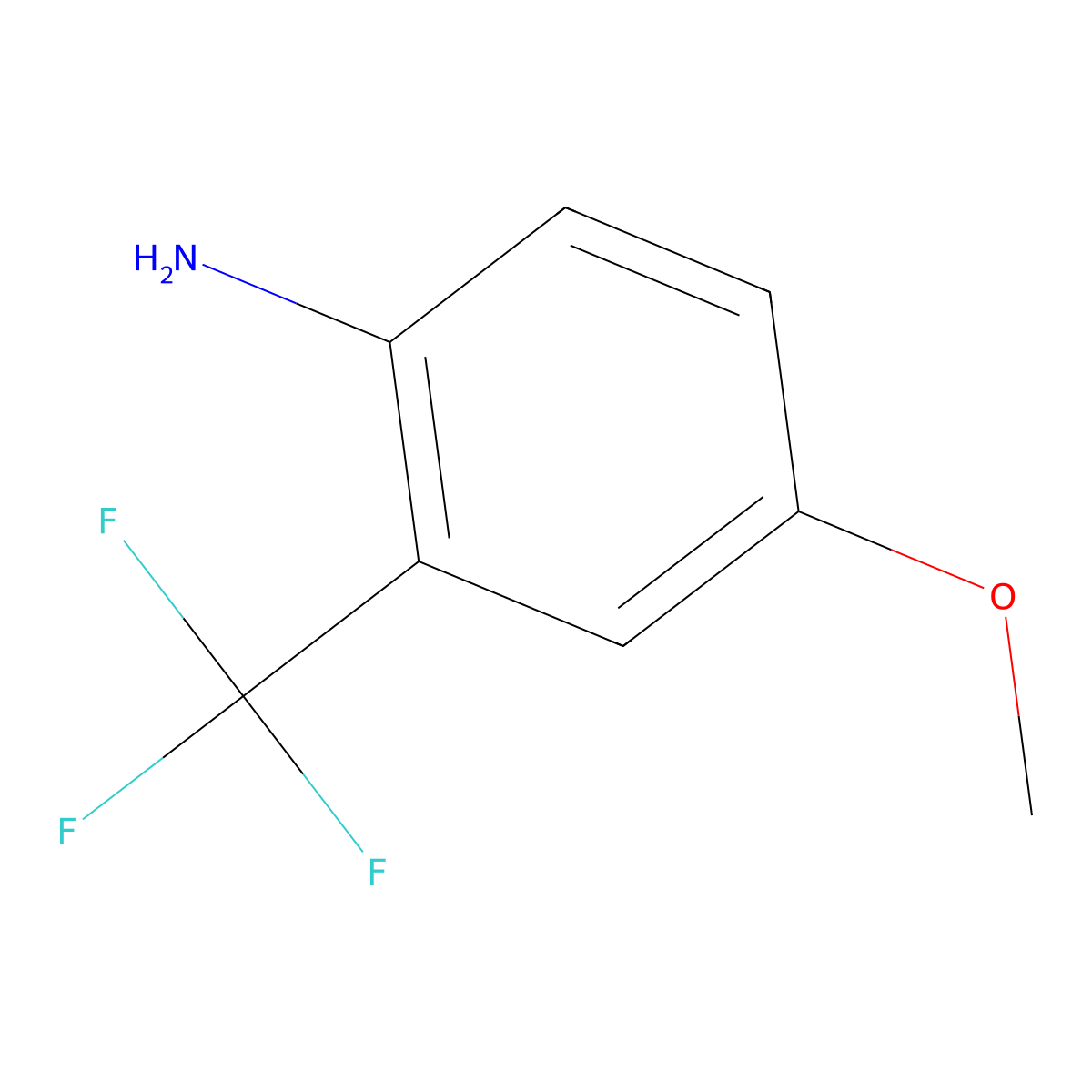 4-Methoxy-2-(trifluoromethyl)aniline molecular structure, CAS 53903-49-4
