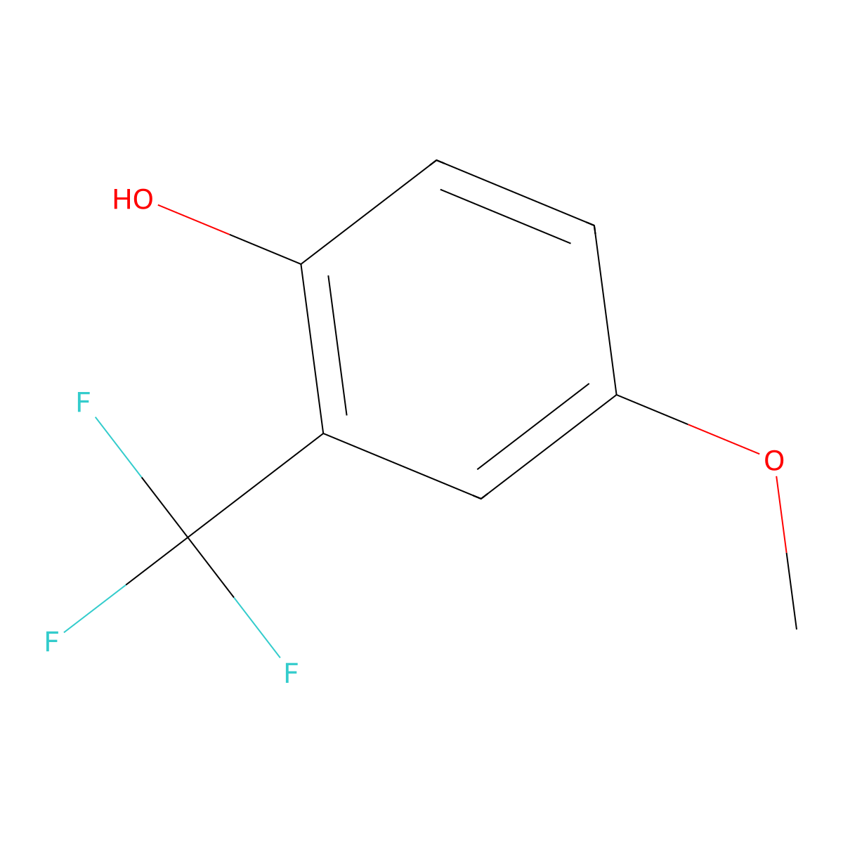 4-Methoxy-2-(trifluoromethyl)phenol molecular structure, CAS 53903-50-7