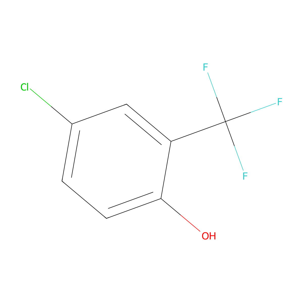 4-Chloro-2-(trifluoromethyl)phenol molecular structure, CAS 53903-51-8