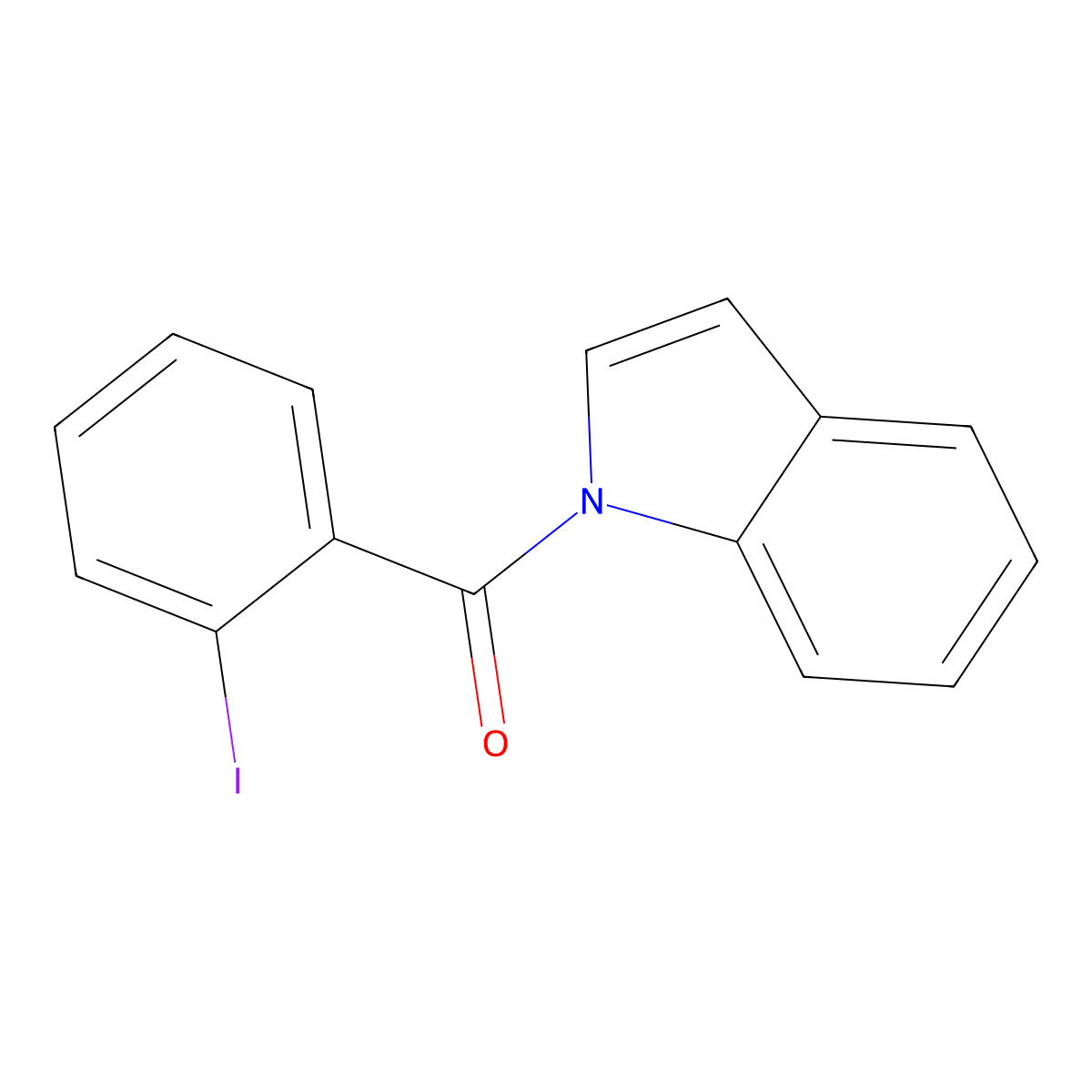 (1H-Indol-1-yl)(2-iodophenyl)methanone molecular structure, CAS 53904-13-5