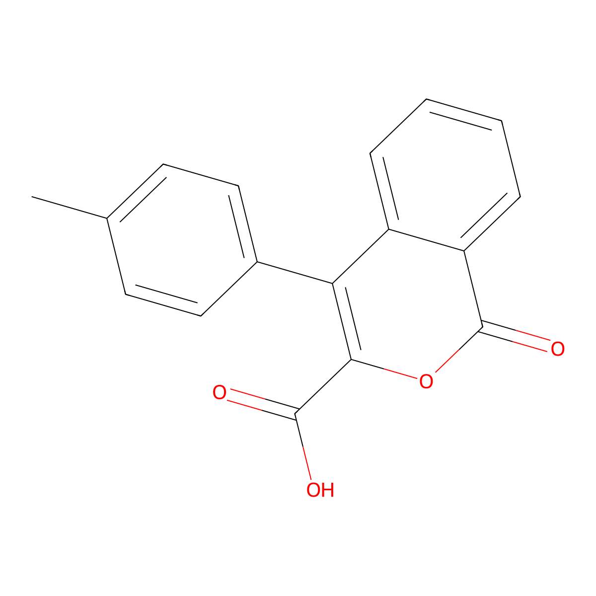 4-(4-methylphenyl)-1-oxo-1H-isochromene-3-carboxylic acid molecular structure, CAS 53904-41-9