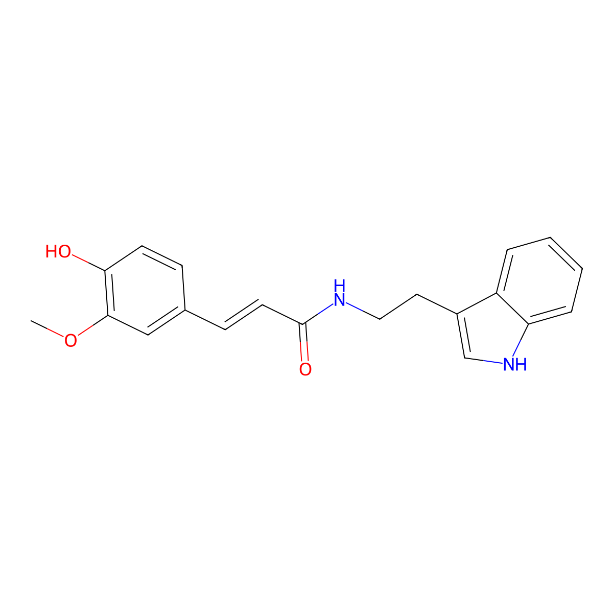 Nb-Feruloyltryptamine molecular structure, CAS 53905-13-8