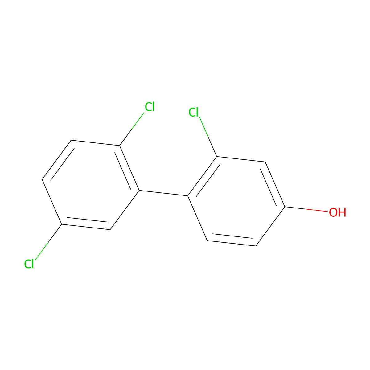 4-Hydroxy-2,2',5'-trichlorobiphenyl molecular structure, CAS 53905-33-2
