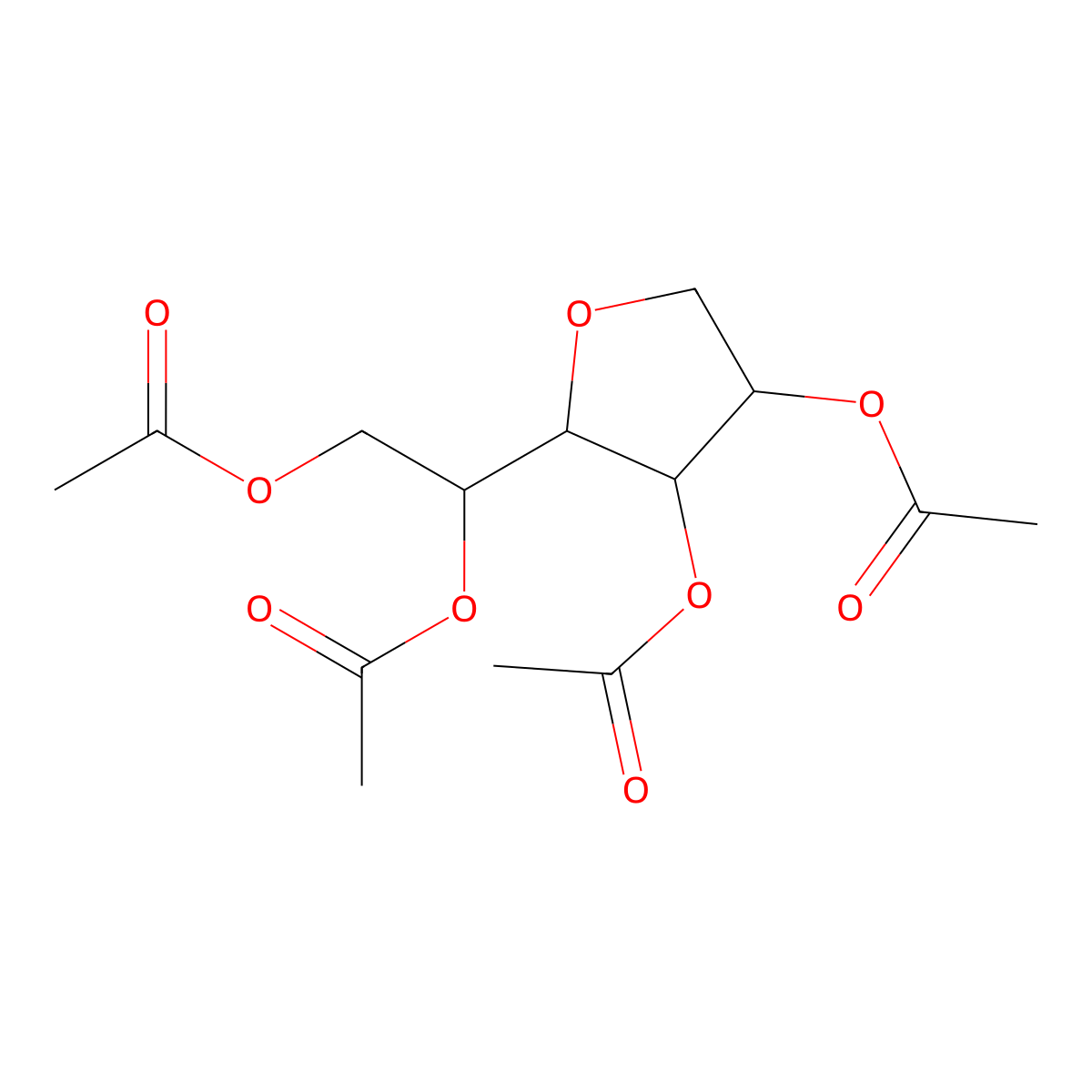 1,4-Anhydro-D-glucitol tetraacetate molecular structure, CAS 53905-78-5