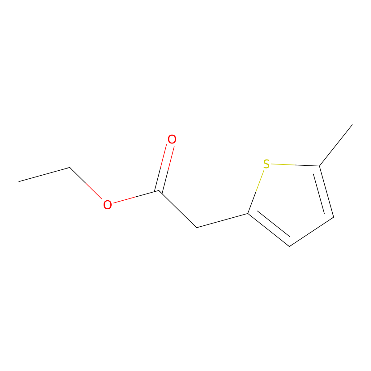 Ethyl 2-(5-methylthiophen-2-yl)acetate molecular structure, CAS 53906-91-5