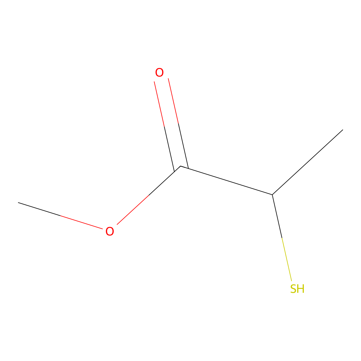 Methyl 2-mercaptopropionate molecular structure, CAS 53907-46-3
