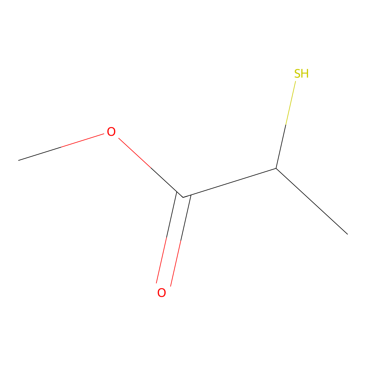 Methyl 2-mercaptopropionate molecular structure, CAS 53907-46-3