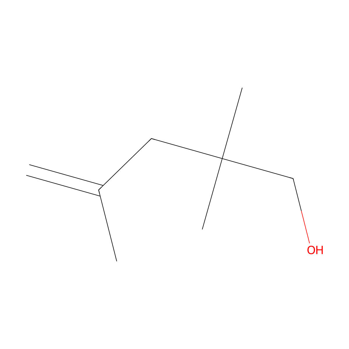 2,2,4-Trimethylpent-4-en-1-ol molecular structure, CAS 53907-70-3