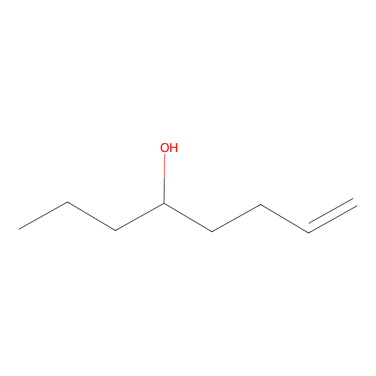 7-Octen-4-OL molecular structure, CAS 53907-72-5
