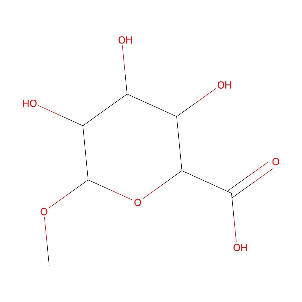 (2S,3S,4S,5S,6S)-3,4,5-Trihydroxy-6-methoxytetrahydro-2H-pyran-2-carboxylic acid molecular structure, CAS 5391-16-2