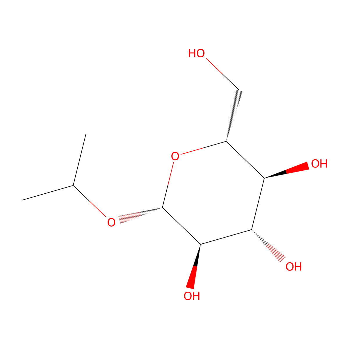 Glucopyranoside, isopropyl molecular structure, CAS 5391-17-3