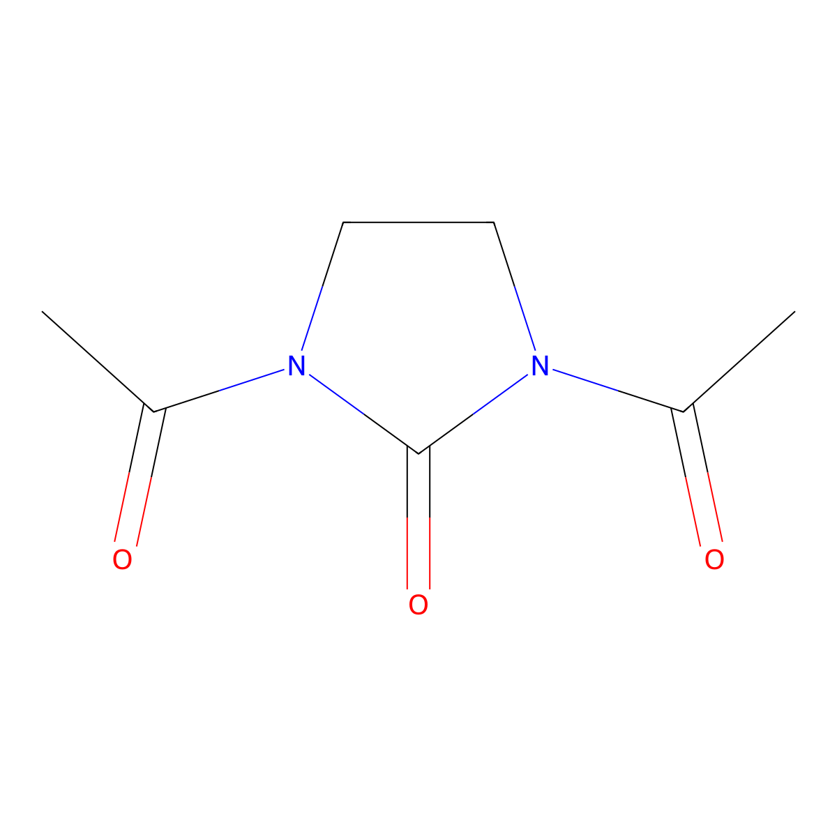 1,3-Diacetyl-2-imidazolidinone molecular structure, CAS 5391-40-2