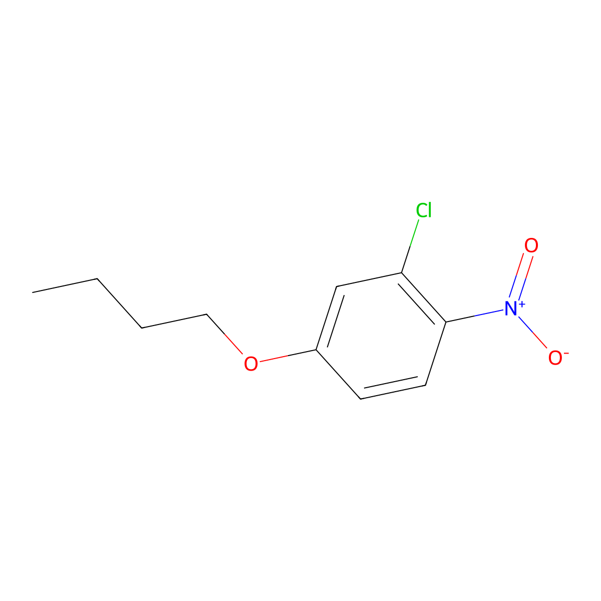 4-Butoxy-2-chloro-1-nitrobenzene molecular structure, CAS 5391-56-0