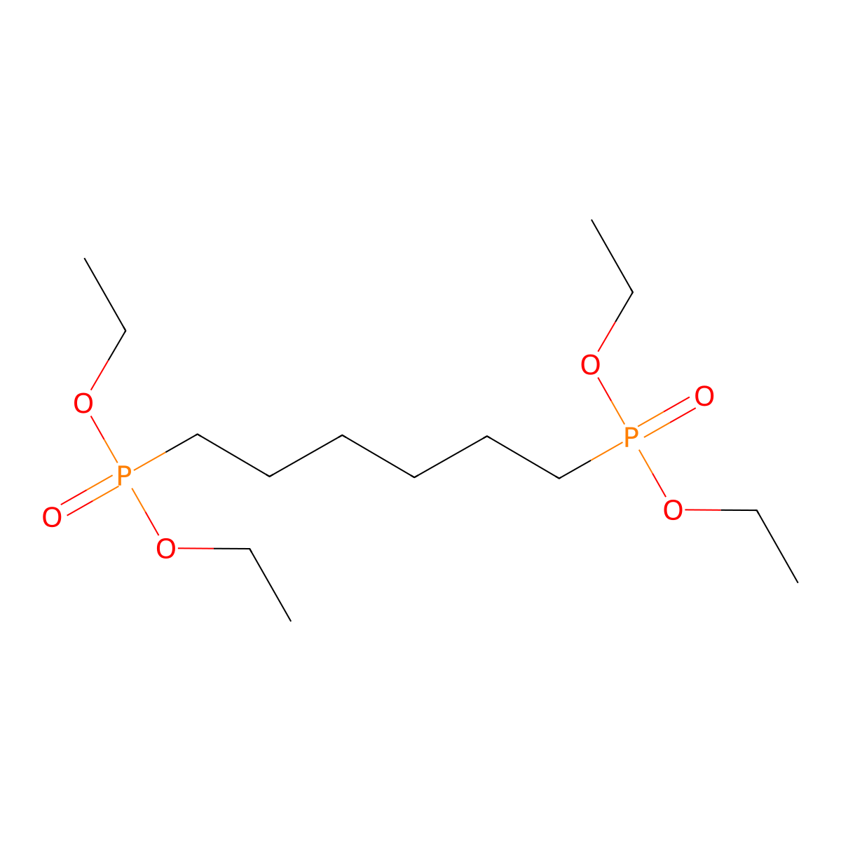 1,6-Bis(diethoxyphosphoryl)hexane molecular structure, CAS 5391-92-4