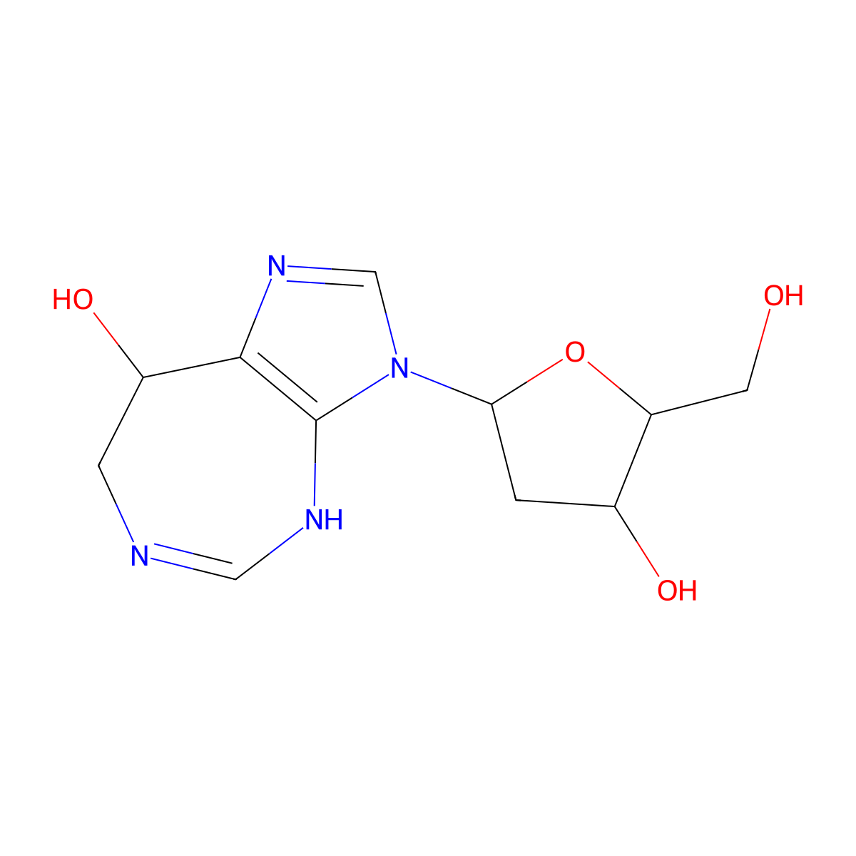 Pentostatin molecular structure, CAS 53910-25-1