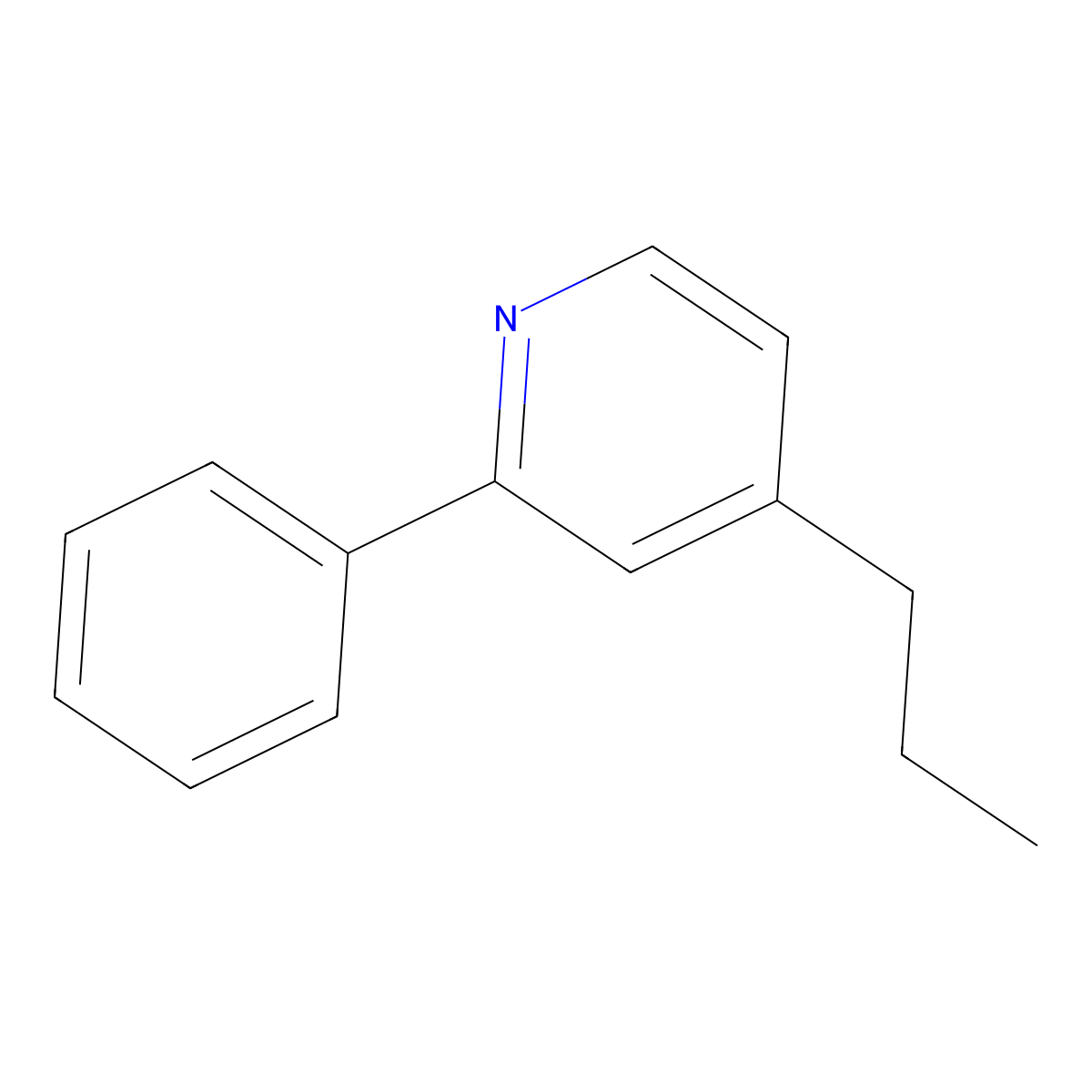 2-Phenyl-4-propylpyridine molecular structure, CAS 53911-34-5